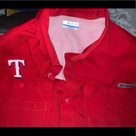 texas rangers columbia shirt